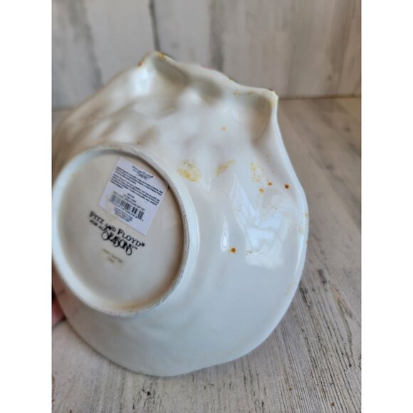 Fitz Floyd seasons plate red rimmed pine cone home decor - Picture 6 of 6